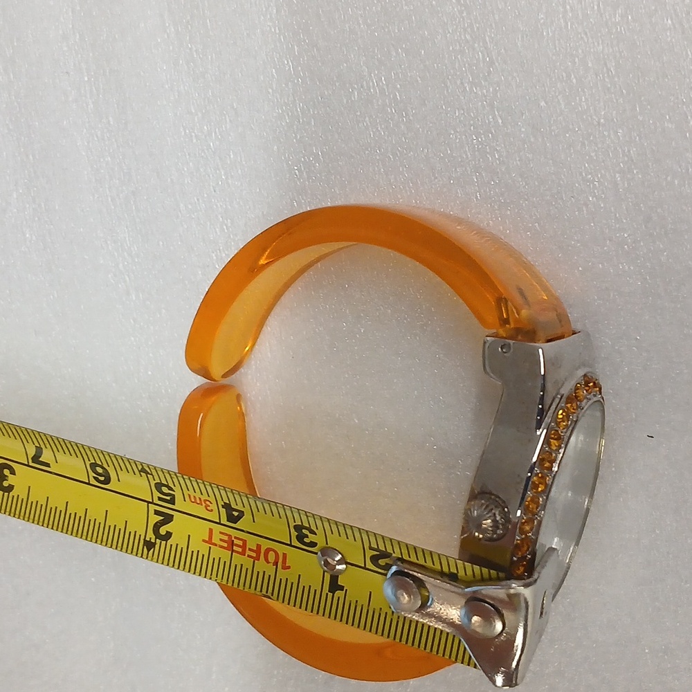 Vintage Y2K Kristine Acrylic and Rhinestone Clamper Watch - Picture 8 of 8